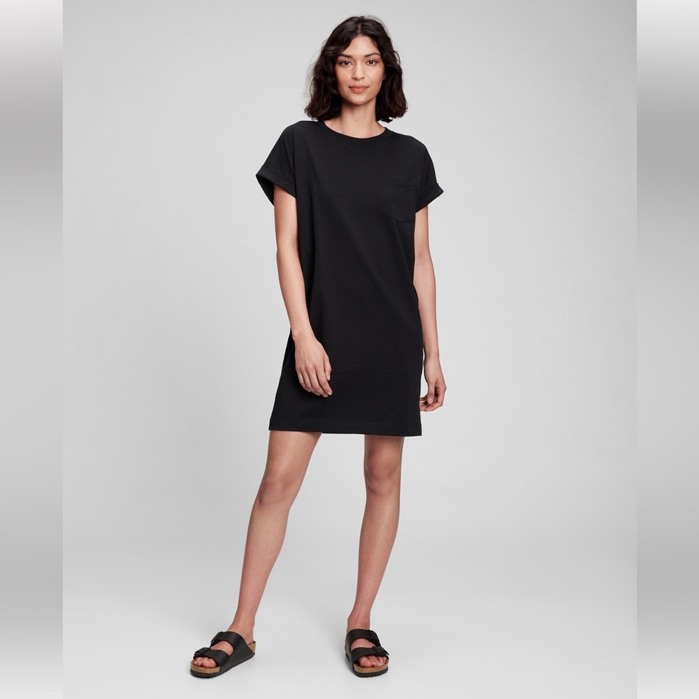 Black t-shirt dress 100% organic cotton